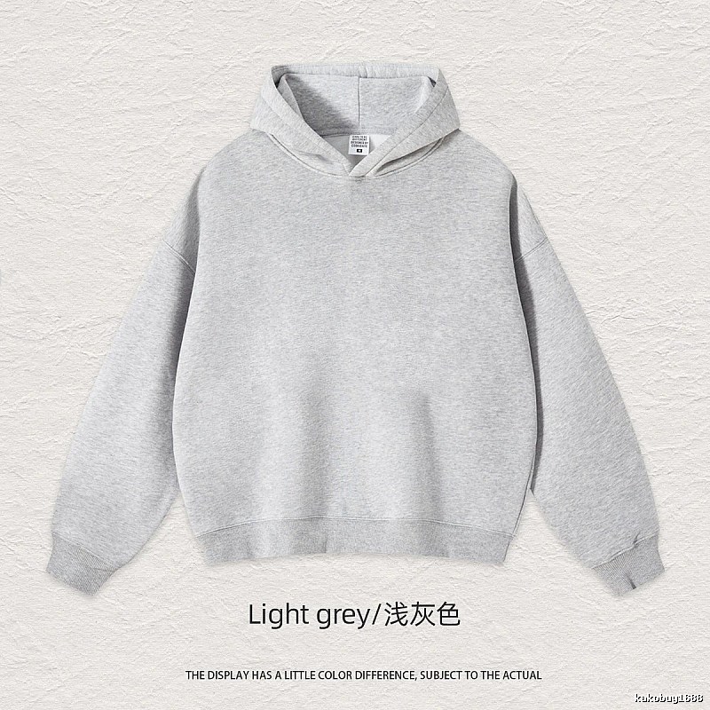 Streetwear Blank pullover hoodie Black Minimal A with Logo Accent