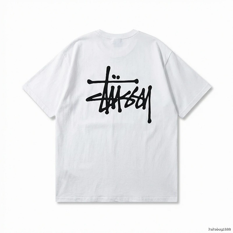Stussy basic graffiti-style white T-shirt