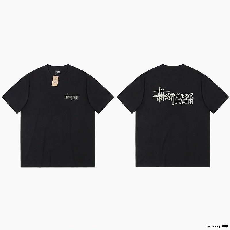 Stussy basic simple style black T-shirt