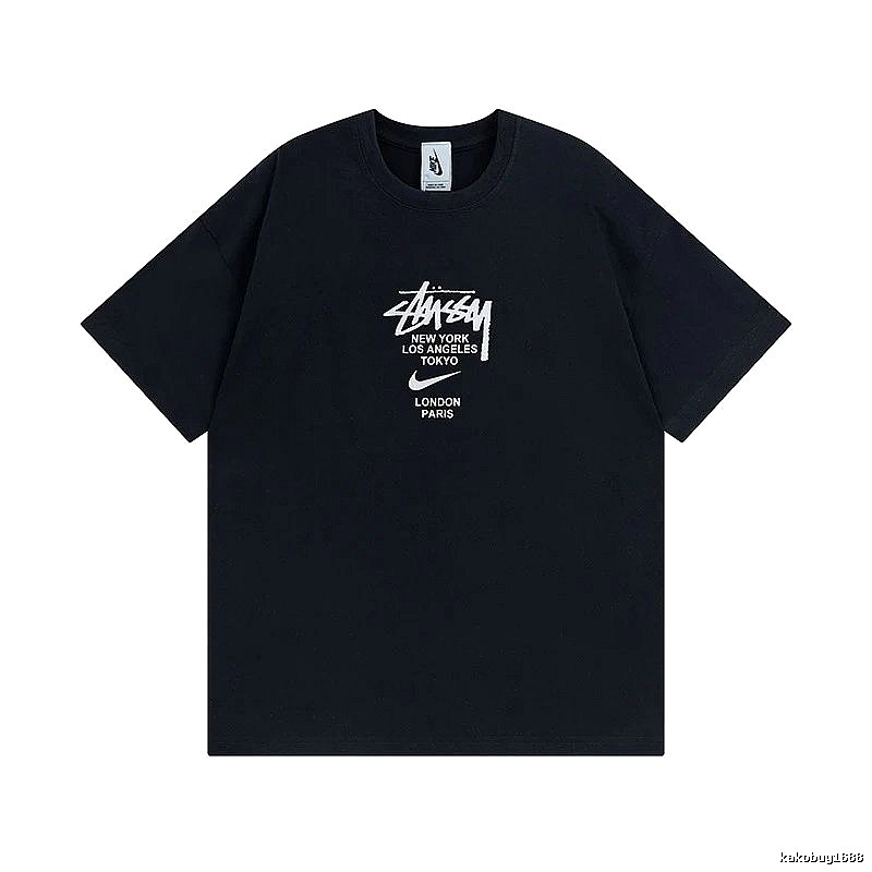 Stussy Black Spider Graphic T-Shirt Downtown Style Logo