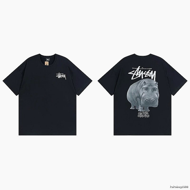Stussy Black Spider Graphic T-Shirt Match Day Logo