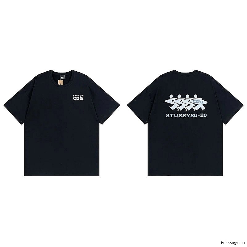 Stussy Black Spider Graphic T-Shirt Modern Fit Logo