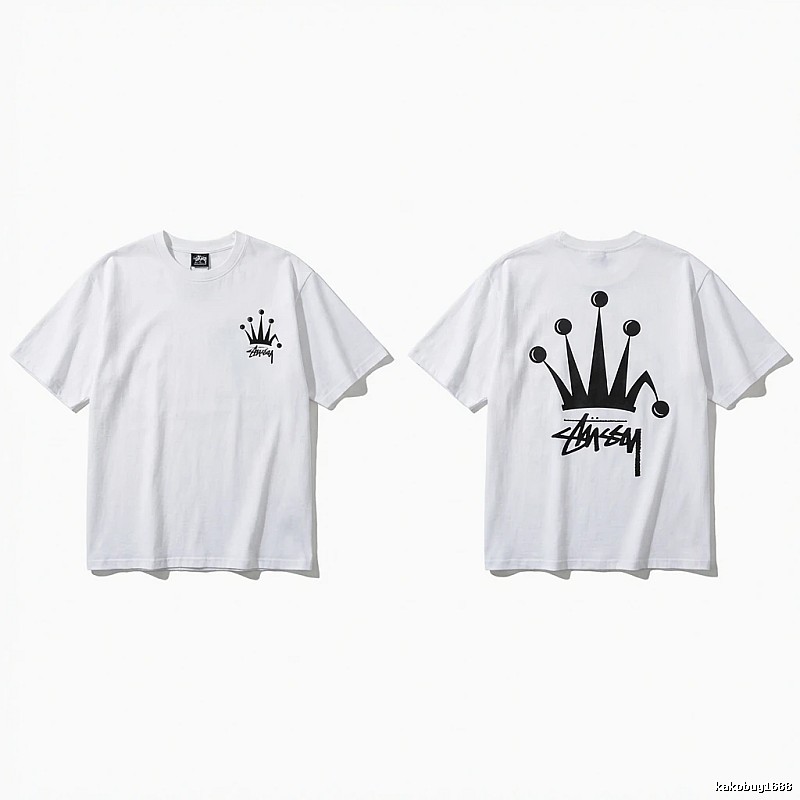 Stussy Crown Trendy Brand White T-shirt