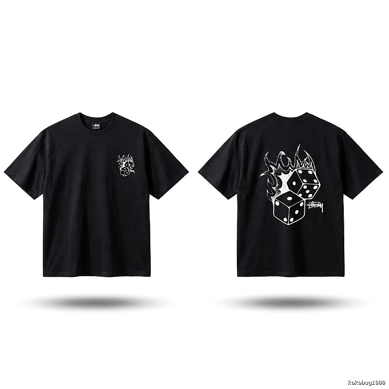 Stussy Dice Print Black T-shirt