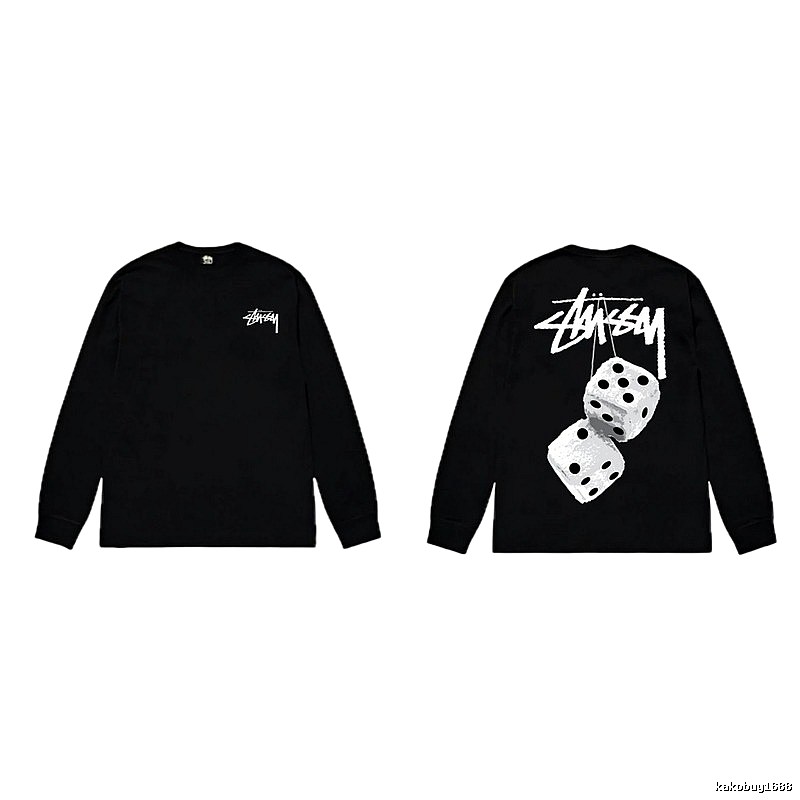 Stussy dice print style black long-sleeve