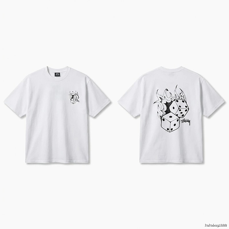 Stussy Dice Print Style White T-shirt