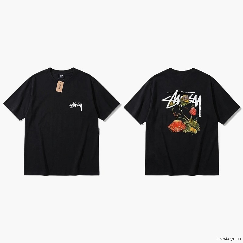 Stussy Floral Style Black T-shirt