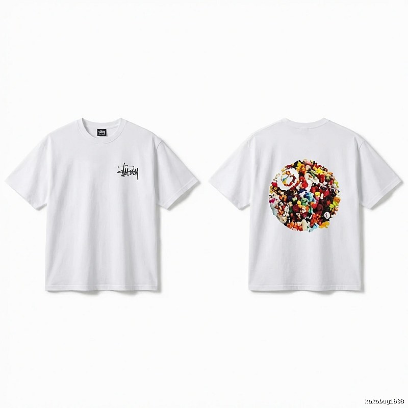 Stussy Graffiti Trendy White T-shirt