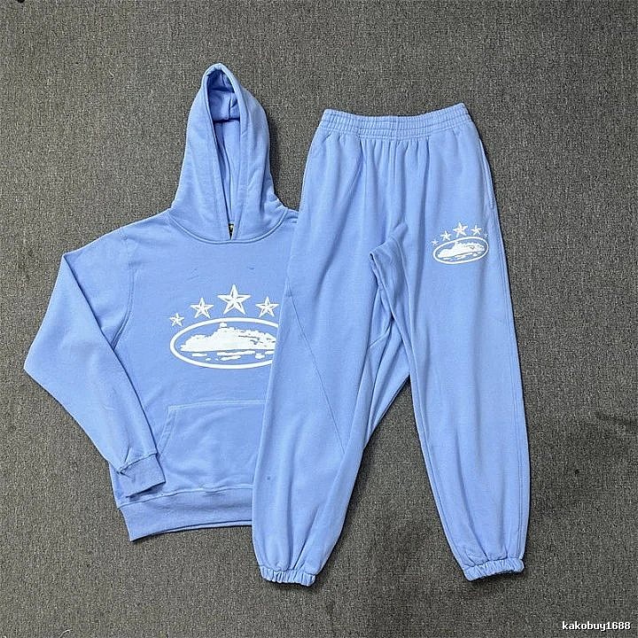 Stussy Matching Set Star-Detail Set Premium-Style Finish Sky Blue Tracksuit Set Gift Ready Logo