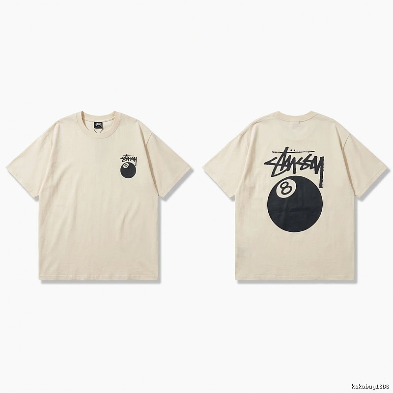 Stussy No.8 Ball Series Retro-Style T-Shirt