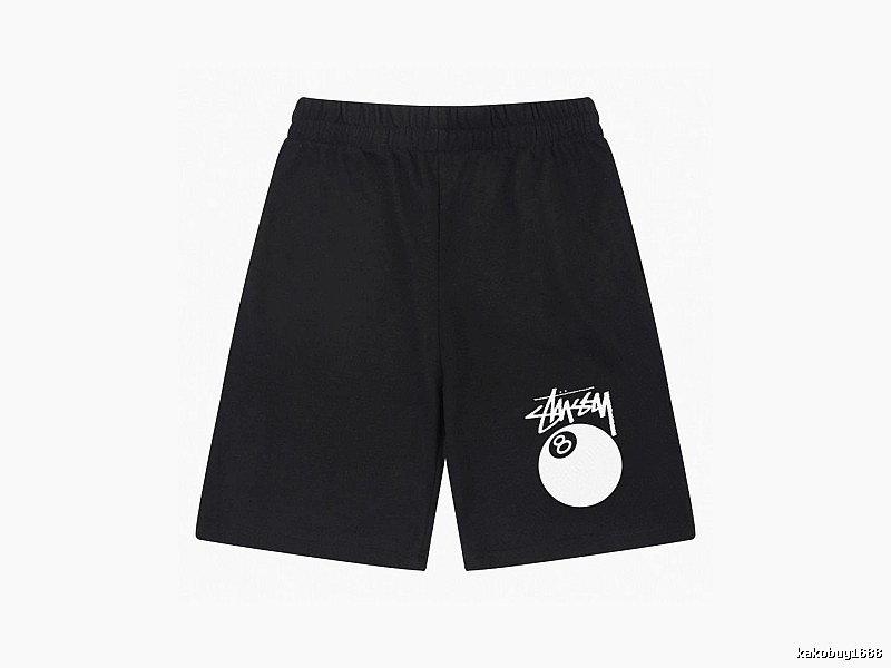 Stussy No.8 Ball Trend Brand Black Shorts