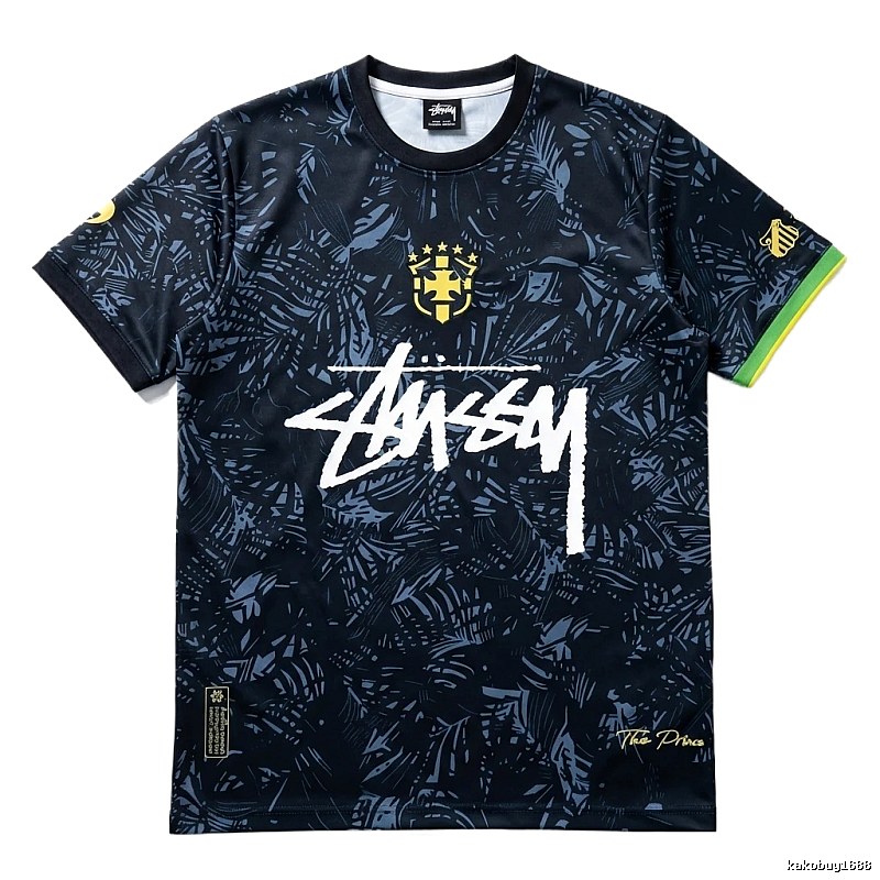 Stussy Printed Trendy Black Short-sleeve Shirt
