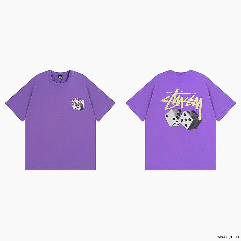 Stussy Purple Spider Graphic T-Shirt Campus Look Logo
