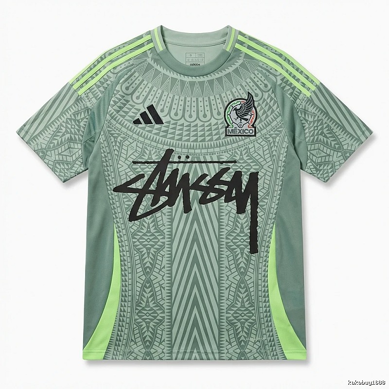 Stussy sporty gray-green short-sleeve