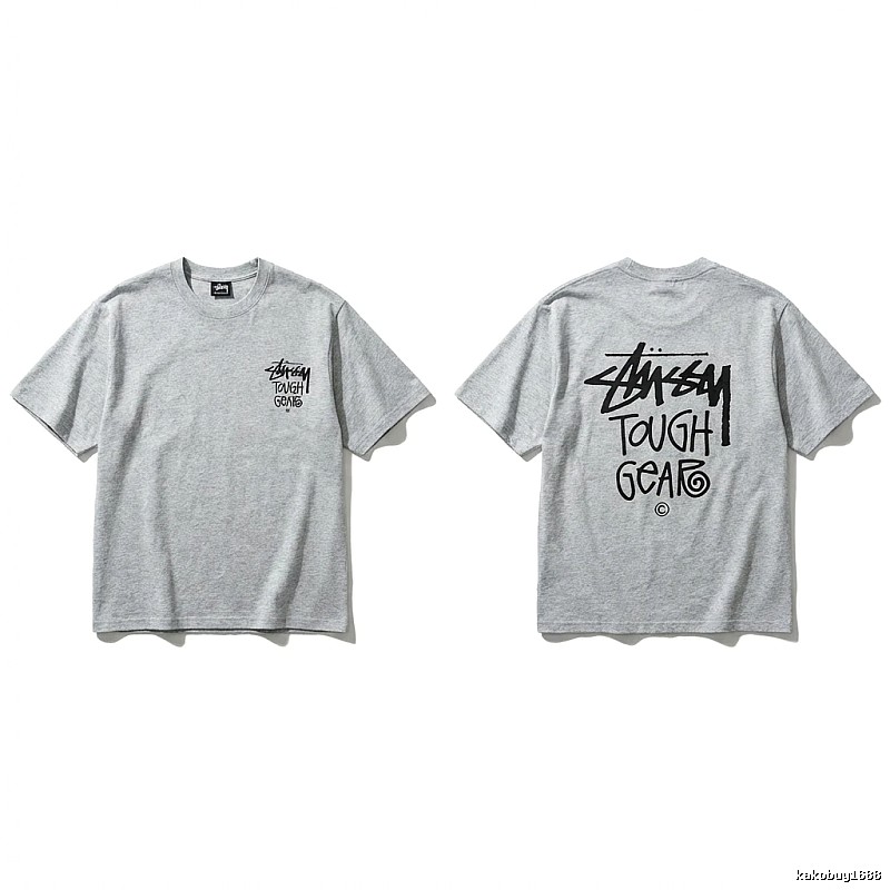 Stussy Tough Gear series grey T-shirt
