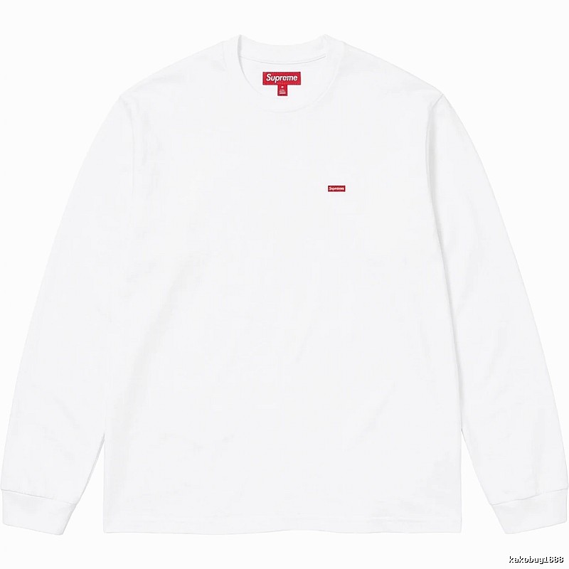 Supreme basic simple white long-sleeve