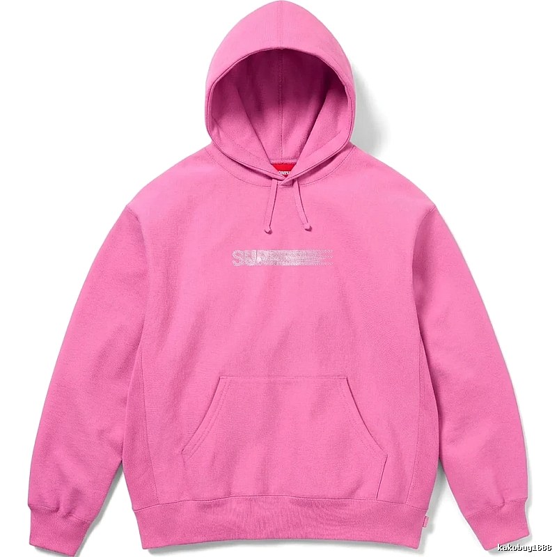 Supreme basic style simple pink hoodie