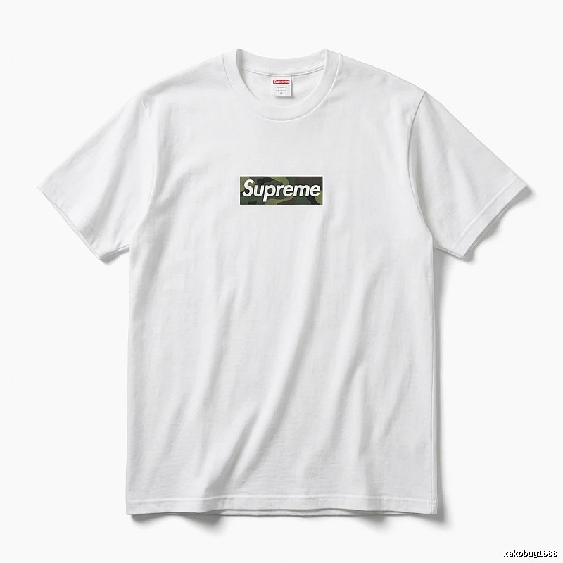 Supreme Camouflage Simple White T-shirt