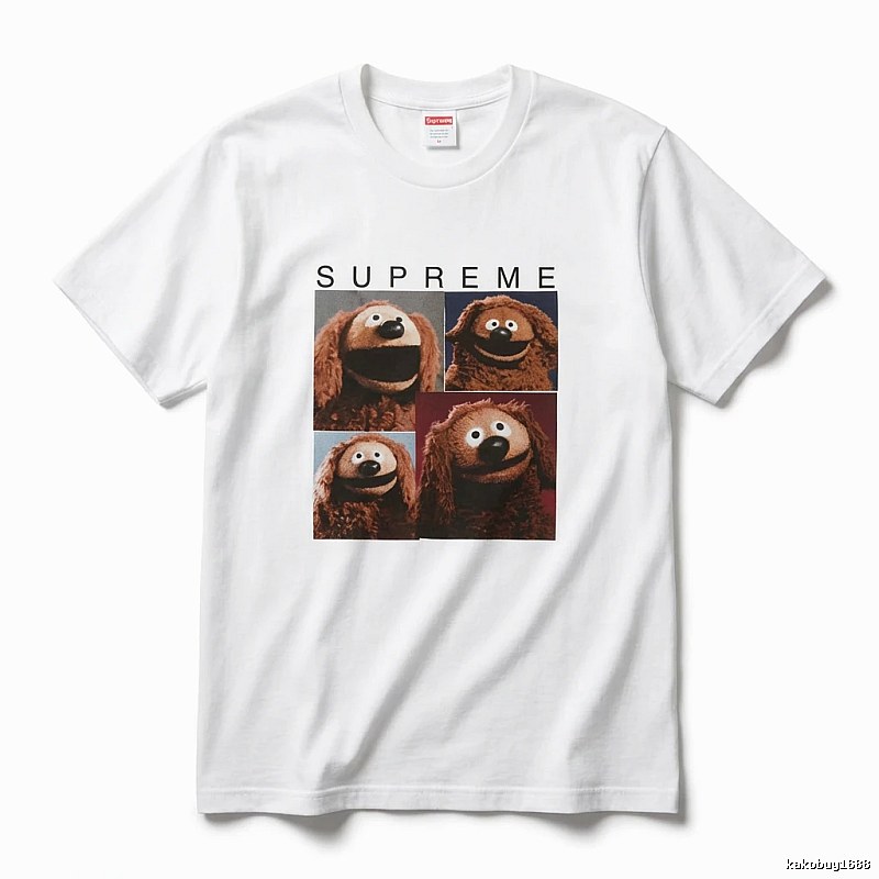 Supreme cartoon print white T-shirt