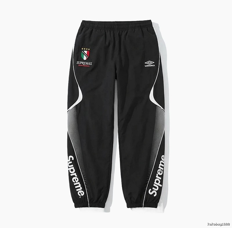 Supreme co-branded sporty black pants