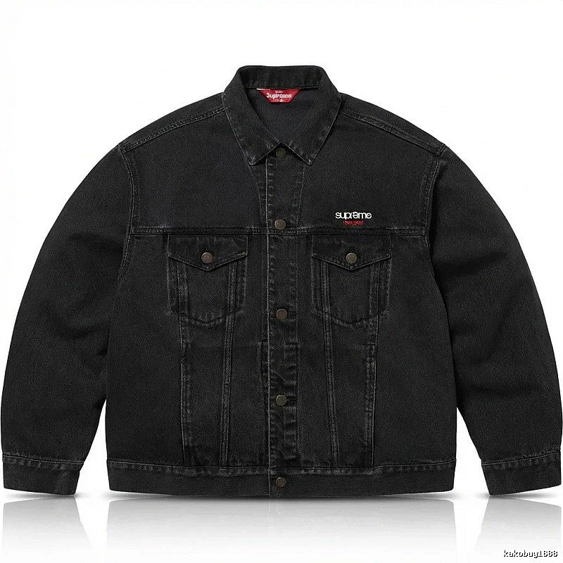 Supreme denim-style black jacket