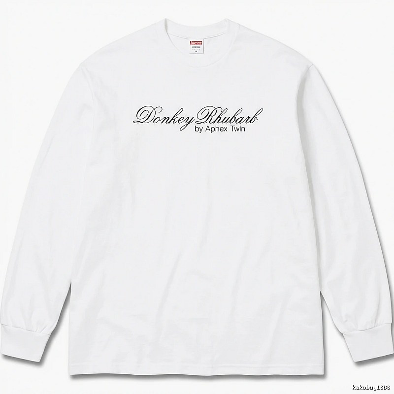 Supreme letter style white long-sleeve