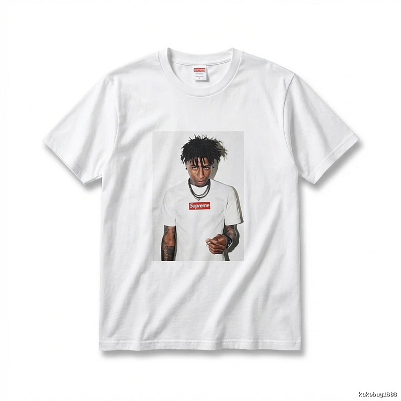 Supreme Portrait Print Style White T-shirt