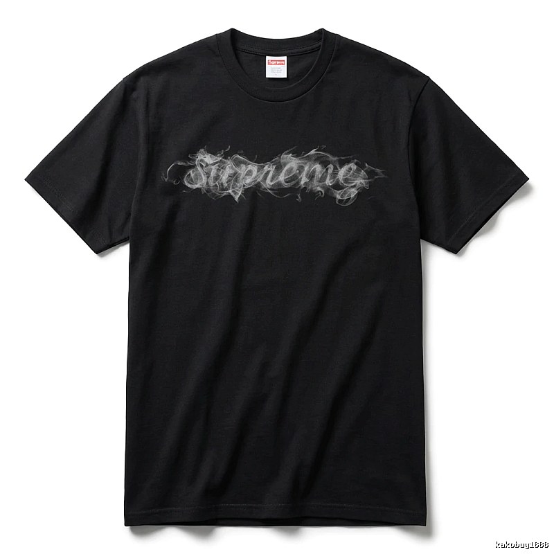 Supreme Smoke Style Black T-shirt