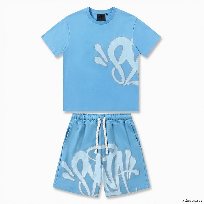 SynaWorld Graffiti-style Light Blue Suit