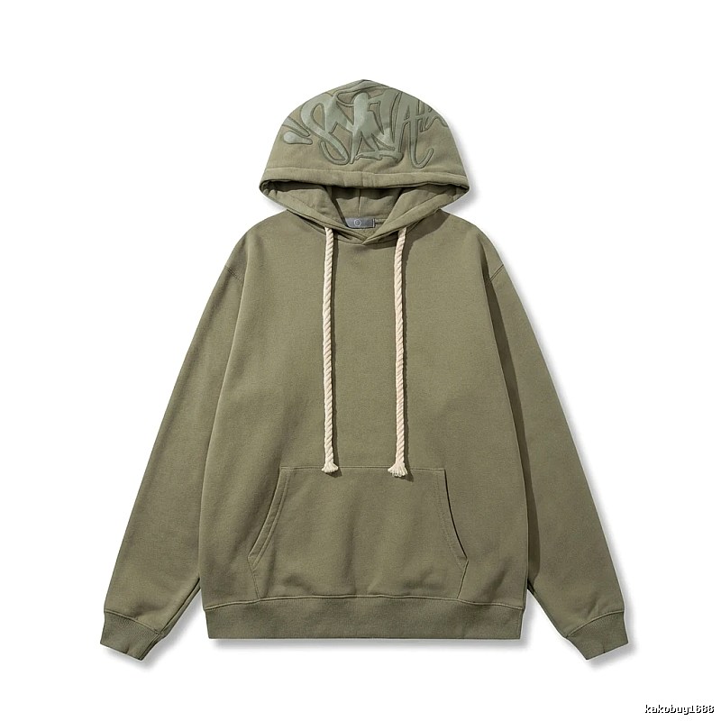 SynaWorld Graffiti-style Olive Green Hoodie