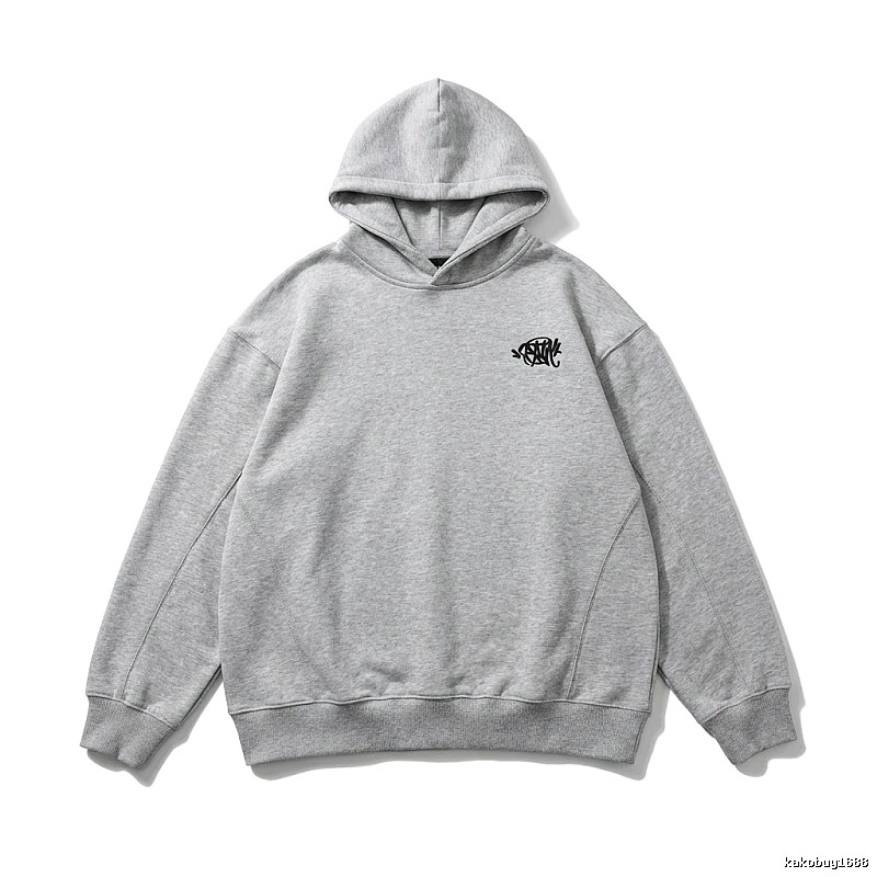 SynaWorld Simple Style Light Gray Hoodie
