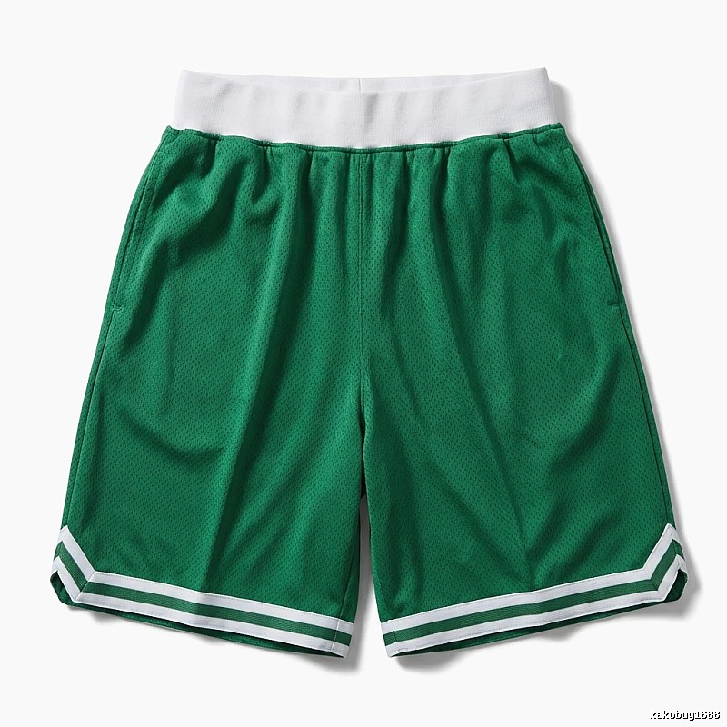Tatum green and white retro-style shorts