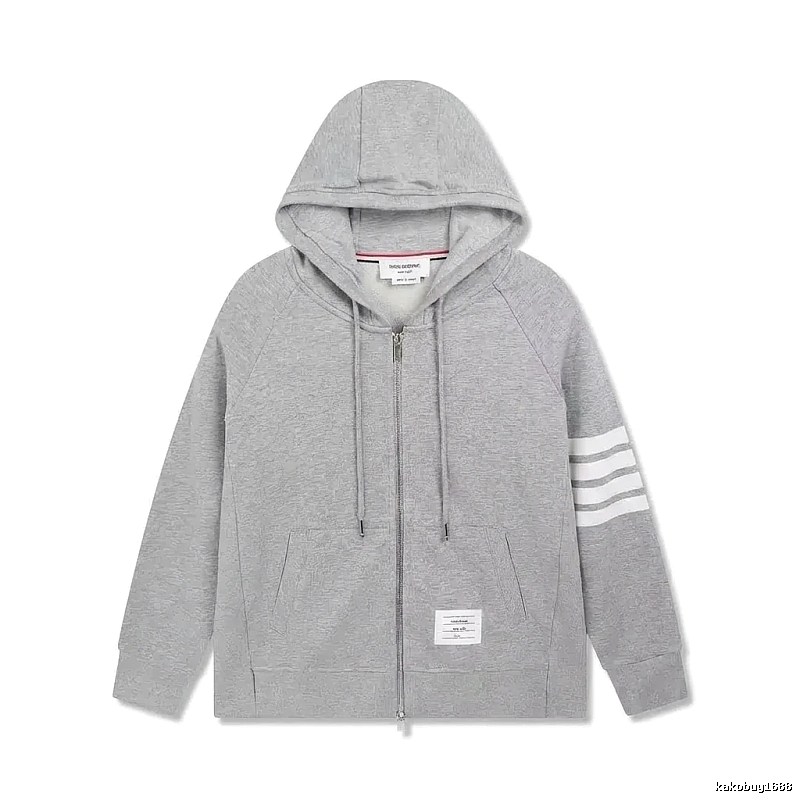 Thom Browne's classic grey hoodie
