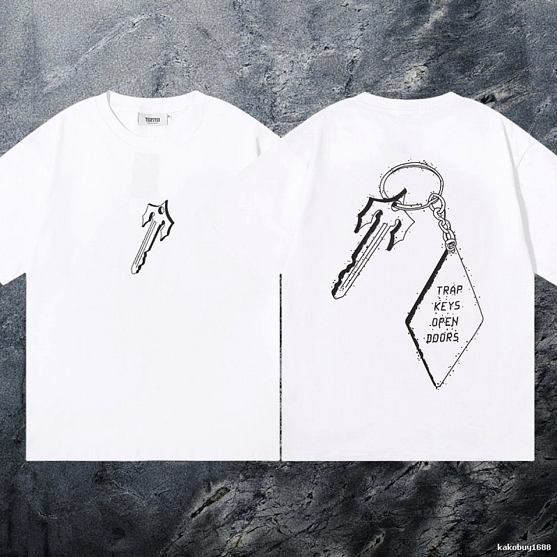 Trapstar Casual Keys graphic T-shirt Black White Key for Streetwear Looks