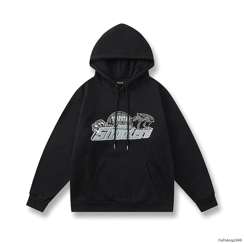 Trapstar - printed trendy and cool black hoodie