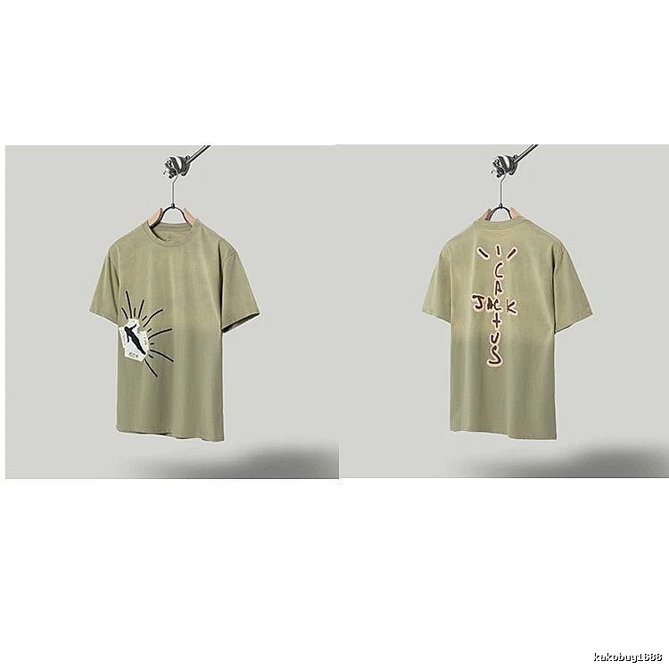 Travis Scott Cactus Jack Streetwear Khaki Green T-Shirt