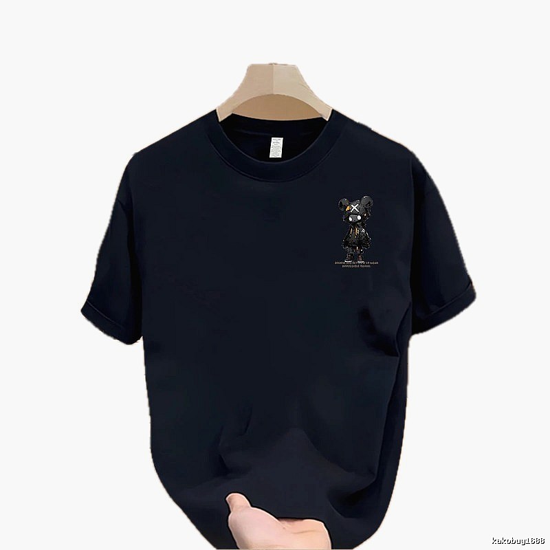 Trendy Brand Gloomy Bear Printed Street Style Navy Blue T-shirt