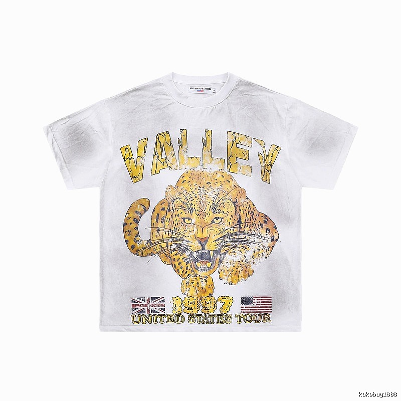 Valley American Vintage Cheetah Print White T-Shirt