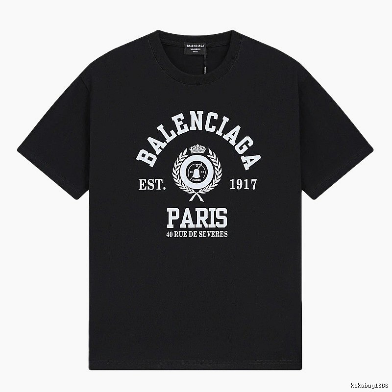 Vintage black short-sleeve T-shirt of Balenciaga