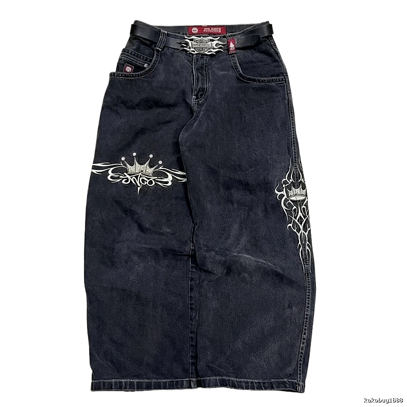 Y2K Crown Black Denim